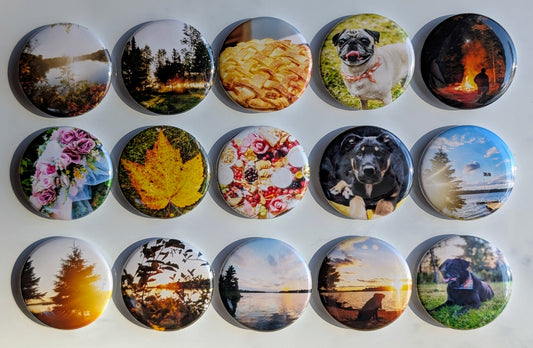 Custom 1.5 Inch Round Photo Magnets (15 pc)