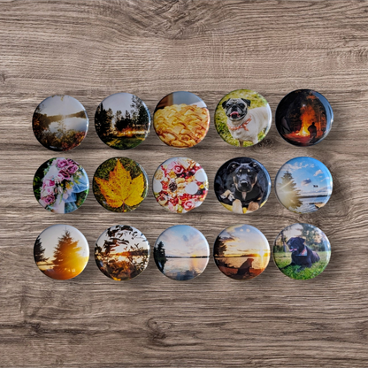Custom 1.5 Inch Round Photo Magnets (15 pc)